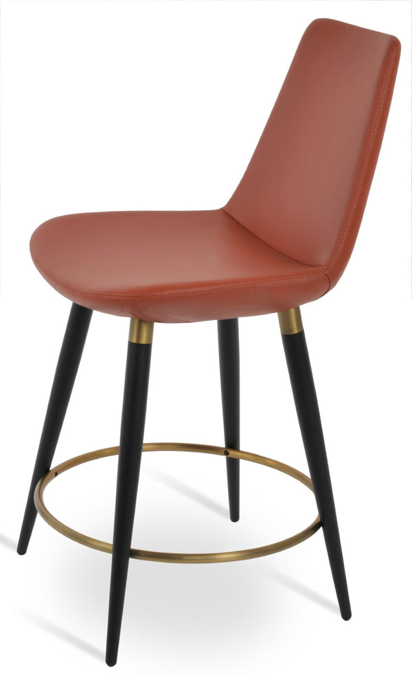 Soho Concept Eiffel Stylish Barstools & Counterstools - Durable Walnut & Black Metal, 5-year Guarantee, Elegant Design Black,Gold  Soho-concept-dining-chair-08132