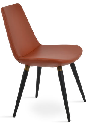 Soho Concept Eiffel Ana Chair Dining Chair - Stylish Leatherette, Durable Metal Base, 2-year Guarantee, Soft Black Gold Black,Gold  Soho-concept-dining-chair-02684