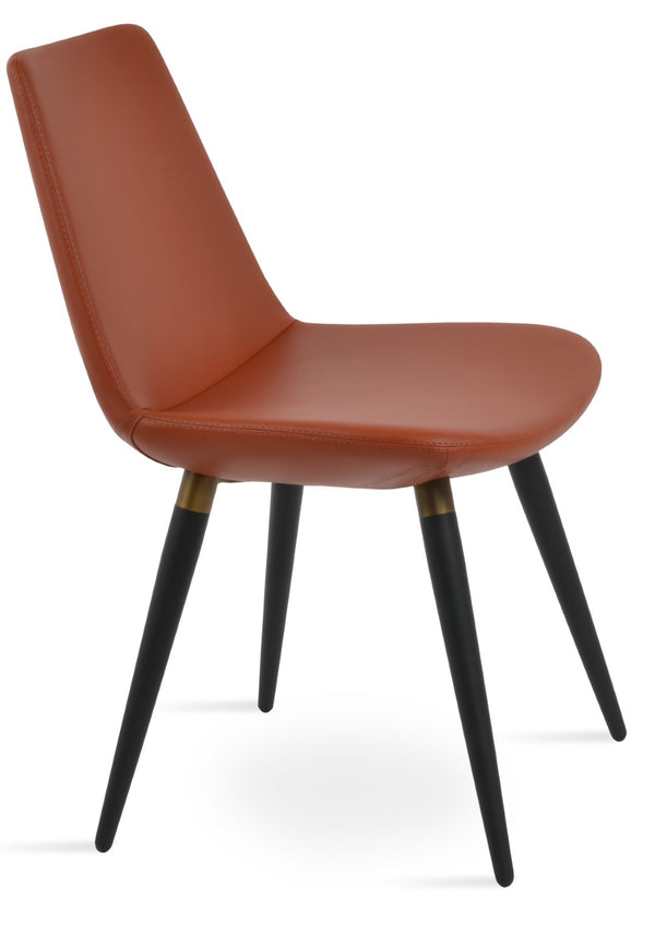 Soho Concept Eiffel Ana Chair Dining Chair - Stylish Leatherette, Durable Metal Base, 2-year Guarantee, Soft Black Gold Black,Gold  Soho-concept-dining-chair-02684