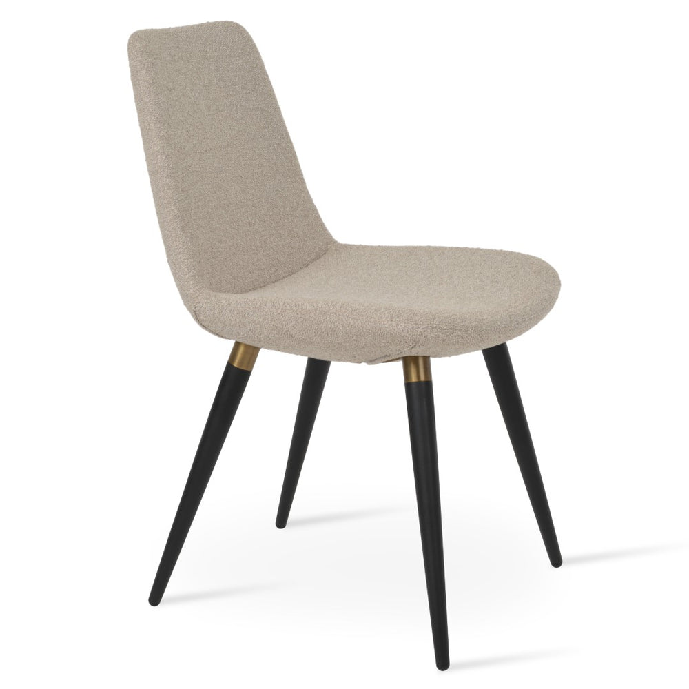 Soho Concept Eiffel Ana Armchair - Luxurious Boucle, Velvet, And Nubuck Fabrics With 10-year Warranty Options! Black,Gold  Soho-concept-dining-chair-02681