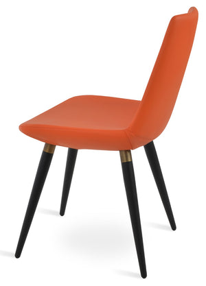 Soho Concept Eiffel Ana Chair - Stylish Dining Chair In Boucle, Velvet & Nubuck Fabrics With 10-year Guarantee! Black,Gold,Orange  Soho-concept-dining-chair-02686