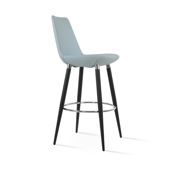 Soho Concept Eiffel Ana Counter & Barstools - Stylish Designs In Boucle, Velvet, And Nubuck Fabrics, 10-year Warranty Black,Chrome  Soho-concept-dining-chair-08120