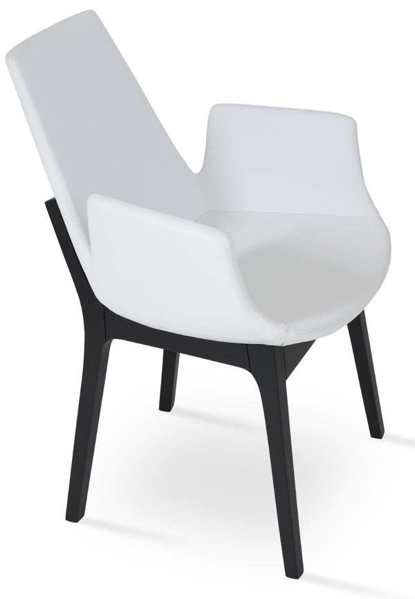 Soho Concept Eiffel Arm Wood Counter & Bar Chair - Stylish Solid Wood With Elegant Fabrics & 10-year Warranty White  Soho-concept-dining-chair-03005