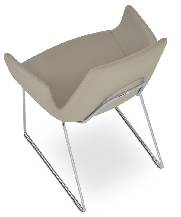 Soho Concept Eiffel Arm Wire Counter & Bar Dining Chair - Chic Boucle, Velvet, Nubuck Fabrics, 10-year Guarantee! Chrome  Soho-concept-dining-chair-03010