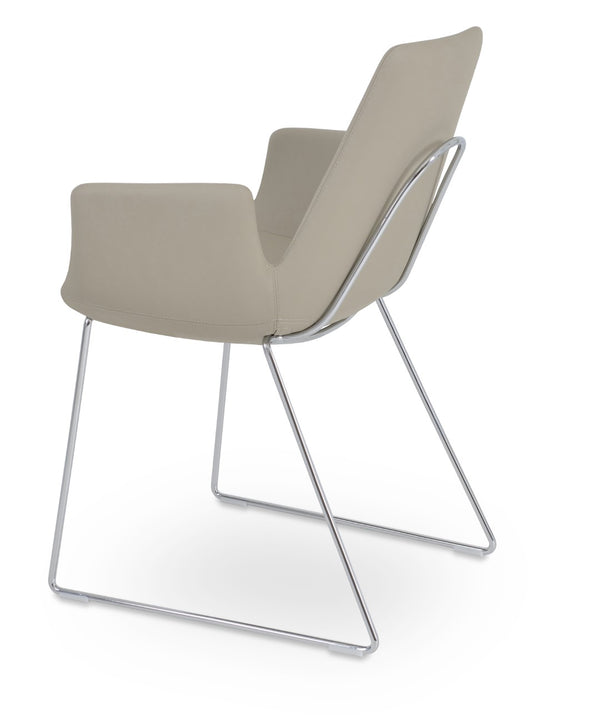 Soho Concept Eiffel Arm Wire Counter & Bar Dining Chair - Chic Boucle, Velvet, Nubuck Fabrics, 10-year Guarantee! Chrome  Soho-concept-dining-chair-03010