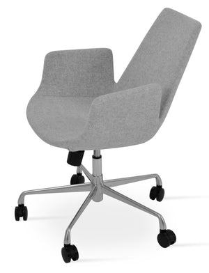 Soho Concept Eiffel Arm Dark Grey Lounge Chair - Durable Camira Blazer Wool Fabric With 10-year Guarantee Silver  Soho-concept-dining-chair-11799