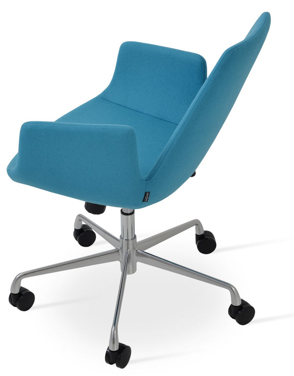 Soho Concept Eiffel Arm Dark Grey Lounge Chair - Durable Camira Blazer Wool Fabric With 10-year Guarantee Turquoise  Soho-concept-dining-chair-11798
