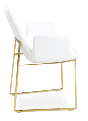 Soho Concept Eiffel Arm Wire Counter & Bar Dining Chair - Chic Boucle, Velvet, Nubuck Fabrics, 10-year Guarantee! Gold,Brass,White  Soho-concept-dining-chair-03030