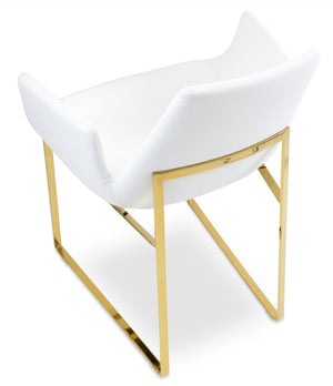 Soho Concept Eiffel Arm Wire Counter & Bar Dining Chair - Chic Boucle, Velvet, Nubuck Fabrics, 10-year Guarantee! Gold,Brass,White  Soho-concept-dining-chair-03029
