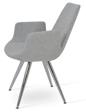 Soho Concept Eiffel Arm Wire Counter & Bar Dining Chair - Chic Boucle, Velvet, Nubuck Fabrics, 10-year Guarantee! Chrome,Silver  Soho-concept-dining-chair-03039