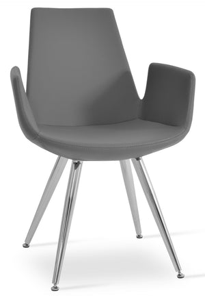 Soho Concept Eiffel Arm Wire Counter & Bar Dining Chair - Chic Boucle, Velvet, Nubuck Fabrics, 10-year Guarantee! Chrome,Grey  Soho-concept-dining-chair-03040