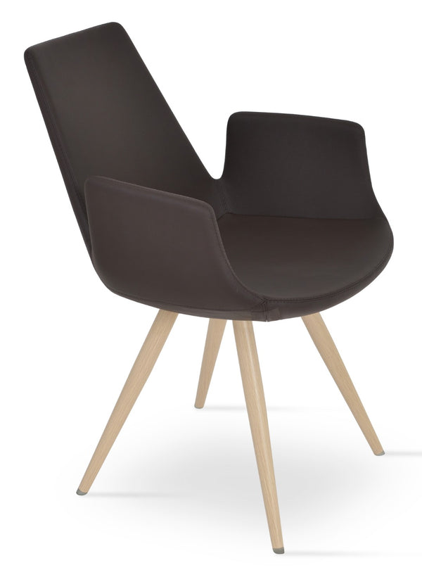 Soho Concept Eiffel Arm Wood Counter & Bar Chair - Stylish Solid Wood With Elegant Fabrics & 10-year Warranty Natural,Brown  Soho-concept-dining-chair-03044