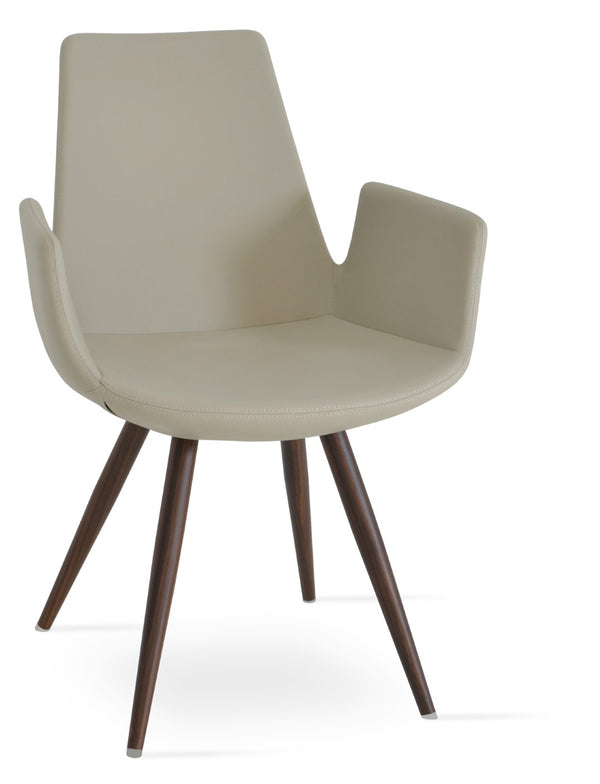 Soho Concept Eiffel Arm Wood Counter & Bar Chair - Stylish Solid Wood With Elegant Fabrics & 10-year Warranty Walnut  Soho-concept-dining-chair-03046