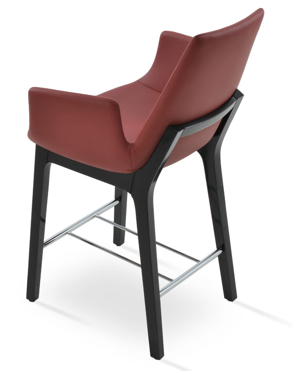 Soho Concept Eiffel Arm Barstools & Counterstools – Stylish Leatherette With Solid Wood Finish, 2-year Guarantee! Black,Red  Soho-concept-dining-chair-08263