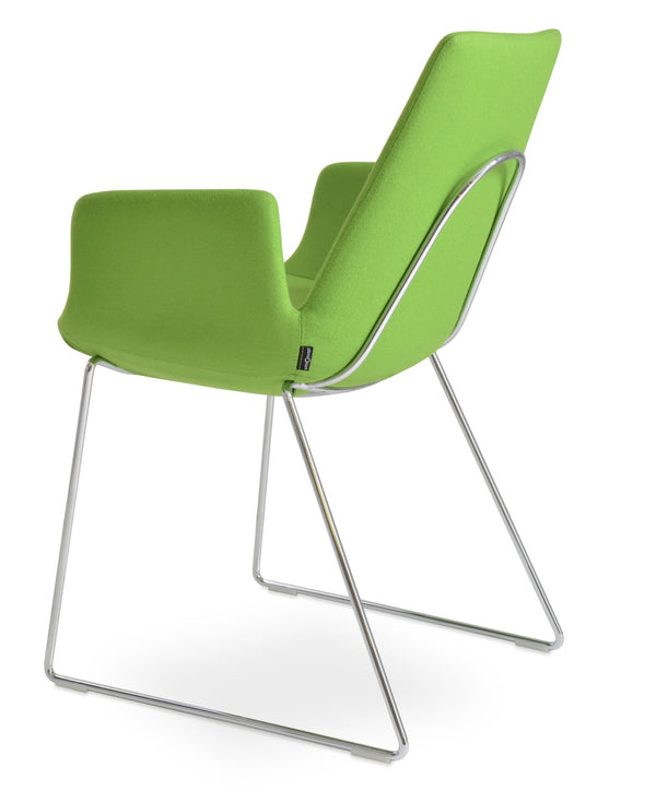 Soho Concept Eiffel Arm Wire Counter & Bar Chair - Stylish Wool Fabric, 10-year Guarantee, Modern Design, Dark Grey   Soho-concept-dining-chair-02972