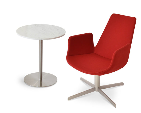 Soho Concept Eiffel Adjustable Height Piston Stool With Full Footrest In Camira Wool Fabric – 10-year Guarantee! Red  Soho-concept-dining-chair-13633