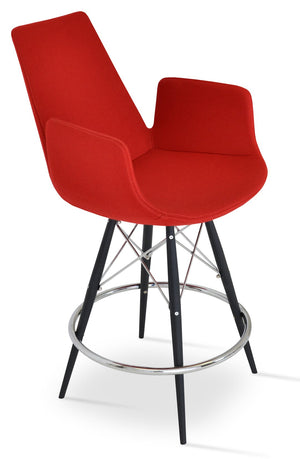 Soho Concept Eiffel Swivel Barstools & Counterstools - Luxurious Boucle, Velvet, Nubuck Fabrics - 10 Year Warranty Black,Red  Soho-concept-dining-chair-08257