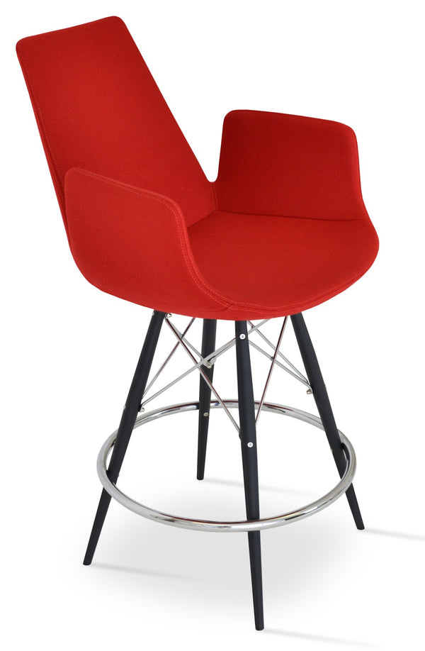 Soho Concept Eiffel Swivel Barstools & Counterstools - Luxurious Boucle, Velvet, Nubuck Fabrics - 10 Year Warranty Black,Red  Soho-concept-dining-chair-08257
