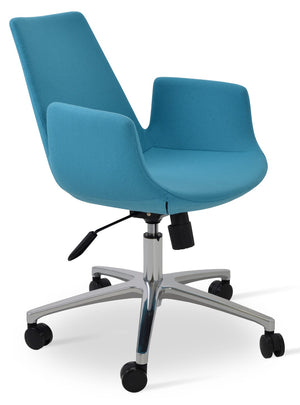 Soho Concept Eiffel Arm Dark Grey Lounge Chair - Durable Camira Blazer Wool Fabric With 10-year Guarantee Turquoise  Soho-concept-dining-chair-11796