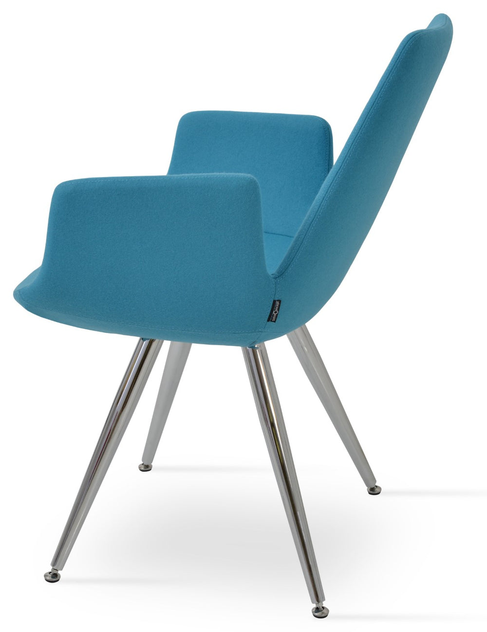 Soho Concept Eiffel Arm Office Chair – Ergonomic Design, Customizable Finishes & 10-year Guarantee, Premium Fabrics Chrome,Turquoise  Soho-concept-dining-chair-02981