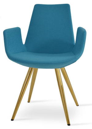 Soho Concept Eiffel Arm Wire Counter & Bar Dining Chair - Chic Boucle, Velvet, Nubuck Fabrics, 10-year Guarantee! Gold,Turquoise  Soho-concept-dining-chair-02983