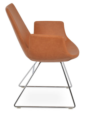 Soho Concept Eiffel Arm Wire Counter & Bar Dining Chair - Chic Boucle, Velvet, Nubuck Fabrics, 10-year Guarantee! Chrome  Soho-concept-dining-chair-02996