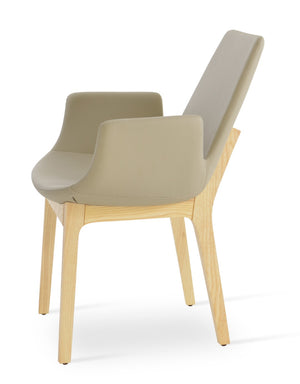 Soho Concept Eiffel Arm Wood Counter & Bar Chair - Stylish Solid Wood With Elegant Fabrics & 10-year Warranty Ash,Natural  Soho-concept-dining-chair-02997