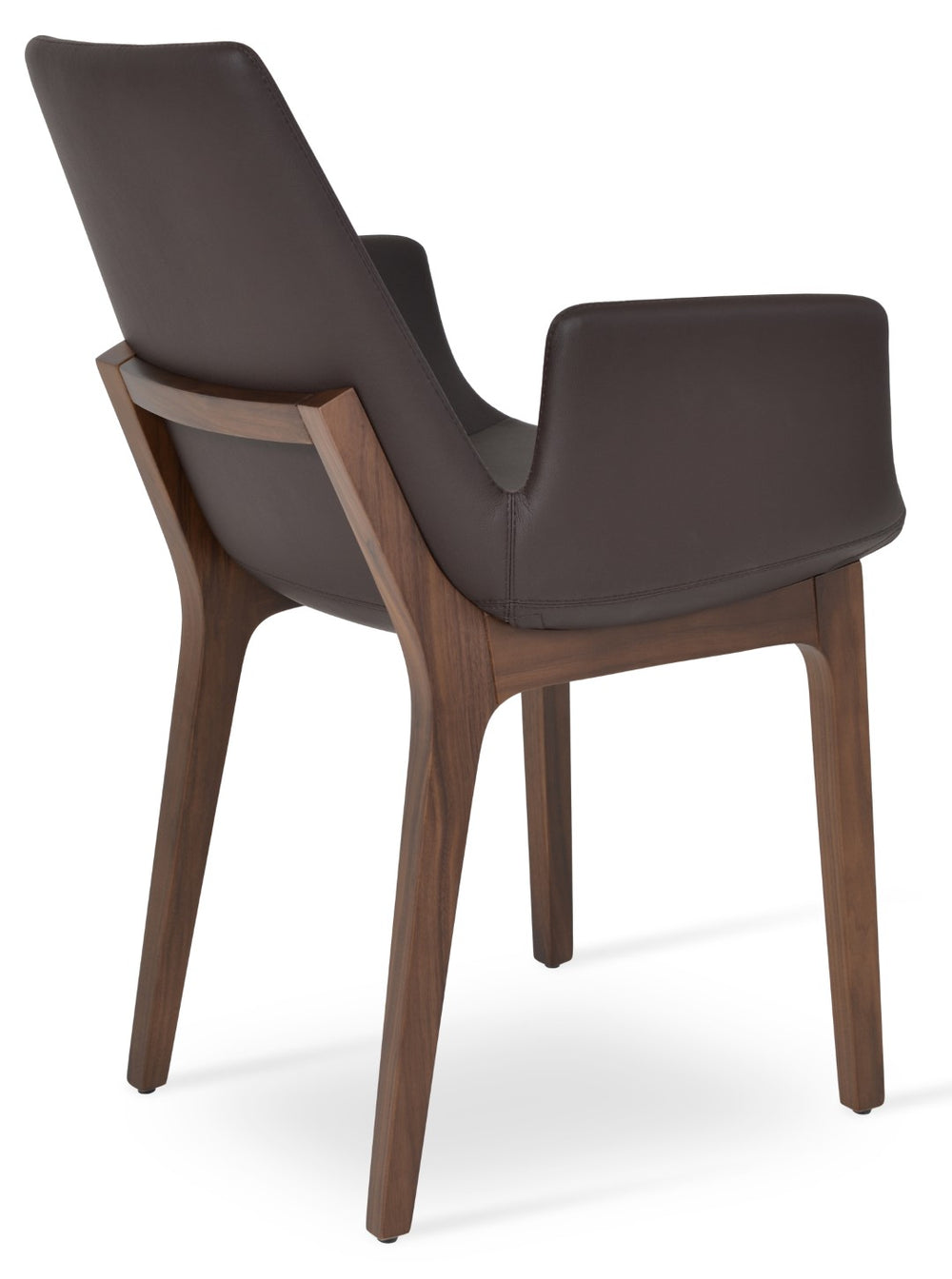 Soho Concept Eiffel Arm Pr-wood Dining Chair - Stylish Upholstered Seating In Premium Fabrics With 10-year Warranty Walnut,Red  Soho-concept-dining-chair-02836