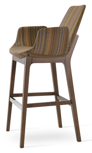 Soho Concept Eiffel Arm Barstools & Counterstools - Stylish Wool Fabric, Chrome Finish, 10-year Warranty, Versatile Design   Soho-concept-dining-chair-08258