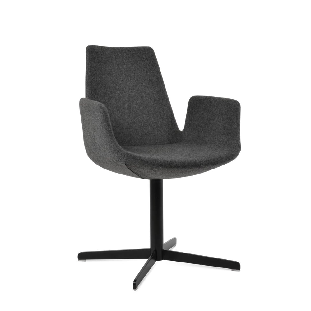 Soho Concept Eiffel Arm Mw Counter & Bar Dining Chair - Stylish Wool Fabric Stools With 10-year Guarantee! Black,Red  Soho-concept-dining-chair-02784
