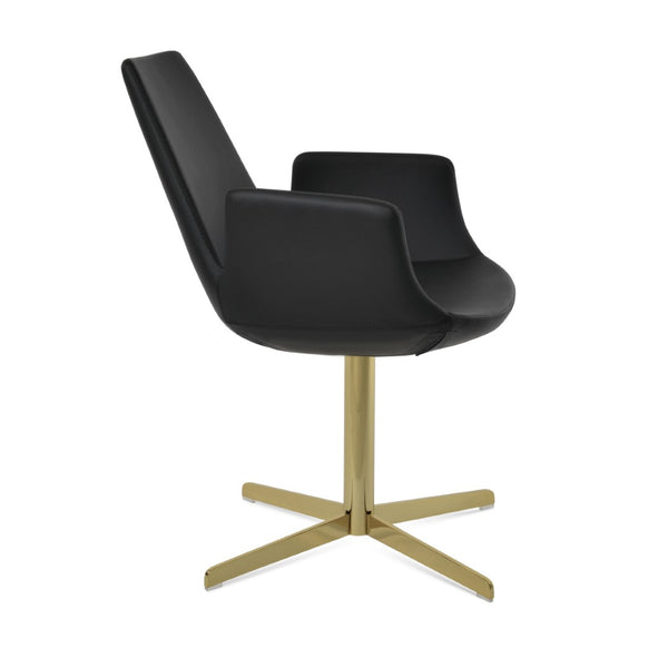 Soho Concept Eiffel Arm Pyramid-mw Dining Chair: Premium Upholstered Comfort With 10-year Guarantee & Stylish Design Gold,Black  Soho-concept-dining-chair-02731