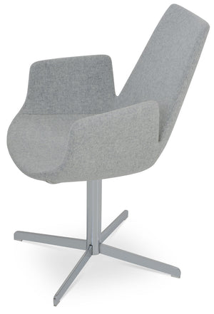 Soho Concept Eiffel Arm Wire Counter & Bar Dining Chair - Chic Boucle, Velvet, Nubuck Fabrics, 10-year Guarantee! Chrome,Silver  Soho-concept-dining-chair-02728