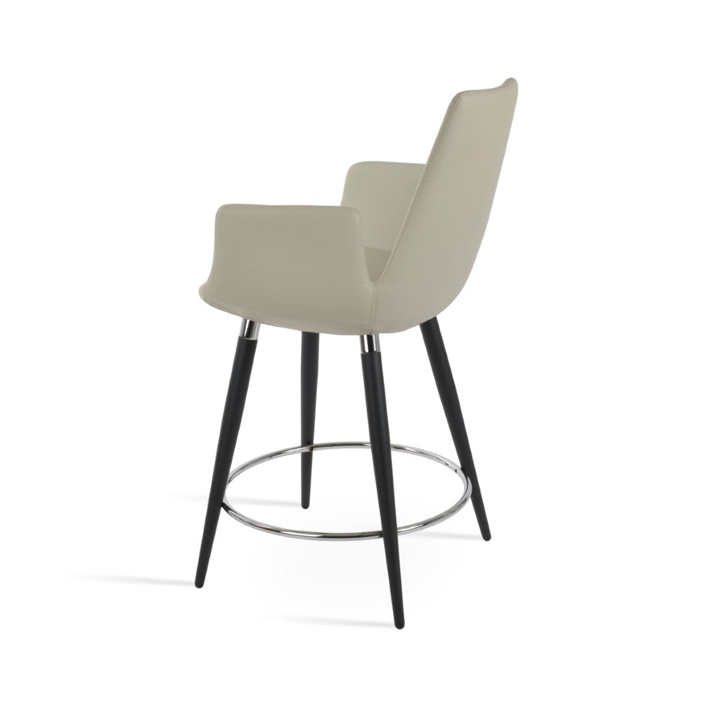Soho Concept Eiffel Arm Barstools & Counterstools - Chic Leatherette Design With Gold Accents & 2-year Warranty Black,Gold  Soho-concept-dining-chair-06754