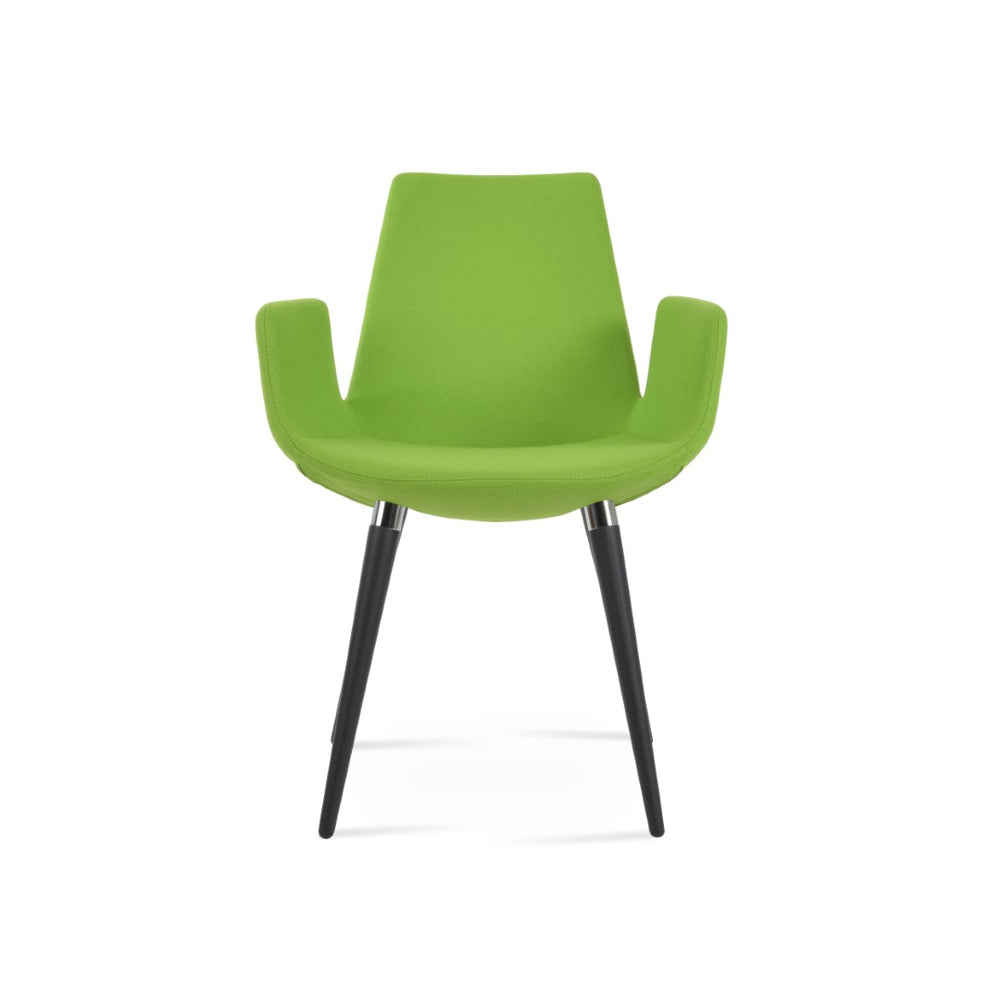 Soho Concept Eiffel Arm Ana Counter & Bar Stools - Stylish Wool Upholstery, Metal Base, 10-year Guarantee, Turquoise Black,Chrome  Soho-concept-dining-chair-02743