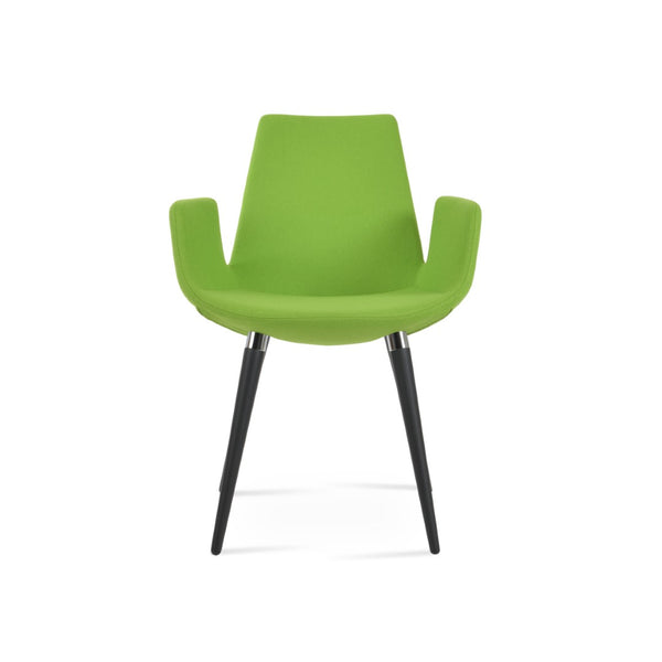 Soho Concept Eiffel Arm Ana Counter & Bar Stools - Stylish Wool Upholstery, Metal Base, 10-year Guarantee, Turquoise Black,Chrome  Soho-concept-dining-chair-02743