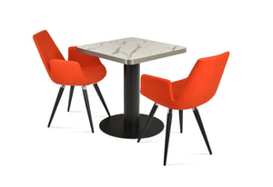 Soho Concept Eiffel Arm Ana Counter & Bar Stools - Stylish Wool Upholstery, Metal Base, 10-year Guarantee, Turquoise Orange  Soho-concept-dining-chair-02747