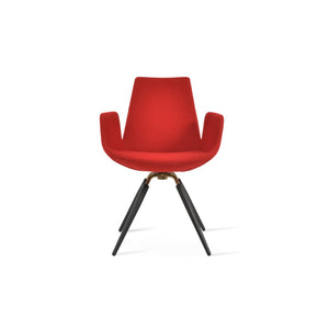 Soho Concept Eiffel Arm Ana Counter & Bar Stools - Stylish Wool Upholstery, Metal Base, 10-year Guarantee, Turquoise Red,Black,Brass  Soho-concept-dining-chair-02748
