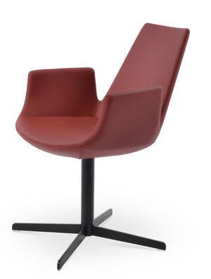 Soho Concept Eiffel Arm Office Chair With Adjustable Height, Premium Leatherette, And 2-year Guarantee – Limited Stock! Black,Red  Soho-concept-dining-chair-02753