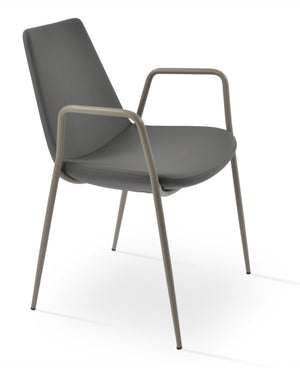Soho Concept Eiffel Arm Wire Counter & Bar Dining Chair - Chic Boucle, Velvet, Nubuck Fabrics, 10-year Guarantee! Grey  Soho-concept-dining-chair-02776