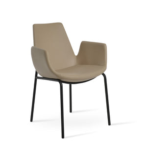 Soho Concept Eiffel Arm Wire Counter & Bar Dining Chair - Chic Boucle, Velvet, Nubuck Fabrics, 10-year Guarantee! Black  Soho-concept-dining-chair-02813