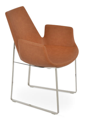 Soho Concept Eiffel Arm Wire Counter & Bar Dining Chair - Chic Boucle, Velvet, Nubuck Fabrics, 10-year Guarantee! Chrome  Soho-concept-dining-chair-02857