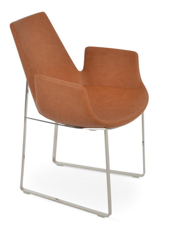 Soho Concept Eiffel Arm Wire Counter & Bar Dining Chair - Chic Boucle, Velvet, Nubuck Fabrics, 10-year Guarantee! Chrome  Soho-concept-dining-chair-02857