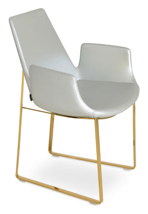 Soho Concept Eiffel Arm Wire Counter & Bar Dining Chair - Chic Boucle, Velvet, Nubuck Fabrics, 10-year Guarantee! Gold,Silver  Soho-concept-dining-chair-02862