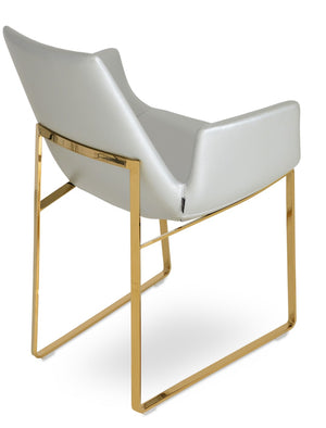 Soho Concept Eiffel Arm Wire Counter & Bar Dining Chair - Chic Boucle, Velvet, Nubuck Fabrics, 10-year Guarantee! Gold,Silver  Soho-concept-dining-chair-02862