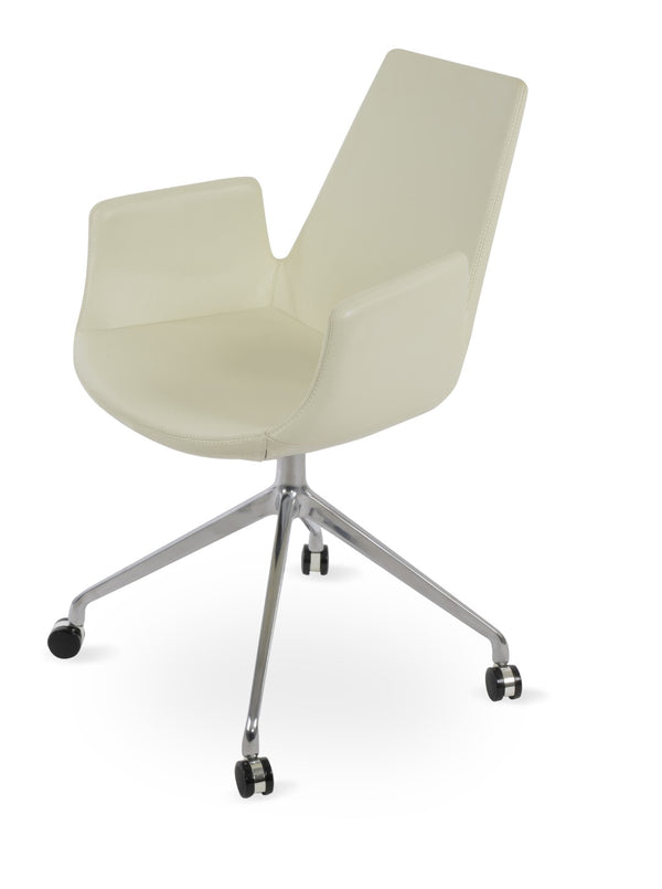 Soho Concept Eiffel Arm Office Chair - Stylish Camira Yoredale Boucle Fabric With 10-year Guarantee & Comfort Cream  Soho-concept-dining-chair-02884