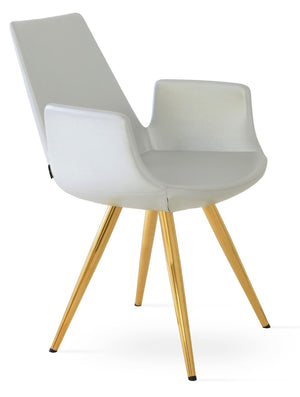 Soho Concept Eiffel Arm Wire Counter & Bar Dining Chair - Chic Boucle, Velvet, Nubuck Fabrics, 10-year Guarantee! Gold,Silver  Soho-concept-dining-chair-02894