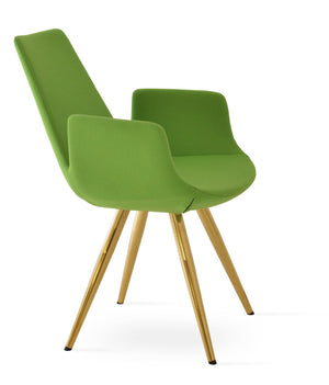 Soho Concept Eiffel Arm Wire Counter & Bar Dining Chair - Chic Boucle, Velvet, Nubuck Fabrics, 10-year Guarantee! Gold  Soho-concept-dining-chair-02892