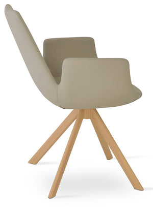 Soho Concept Eiffel Arm Wood Counter & Bar Chair - Stylish Solid Wood With Elegant Fabrics & 10-year Warranty Natural  Soho-concept-dining-chair-02929