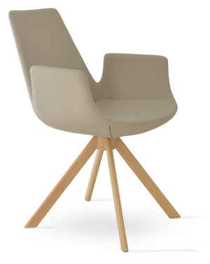 Soho Concept Eiffel Arm Wood Counter & Bar Chair - Stylish Solid Wood With Elegant Fabrics & 10-year Warranty Natural  Soho-concept-dining-chair-02929