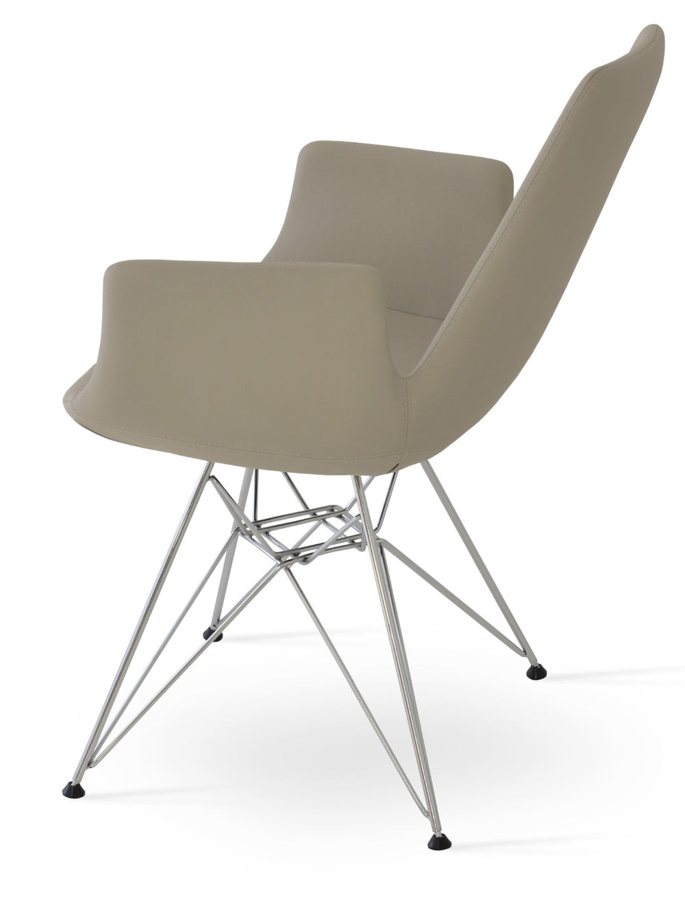 Soho Concept Eiffel Arm Wire Bar & Counter Chair Collection - Stylish Leatherette Upholstery, 2-year Guarantee! Chrome  Soho-concept-dining-chair-02933